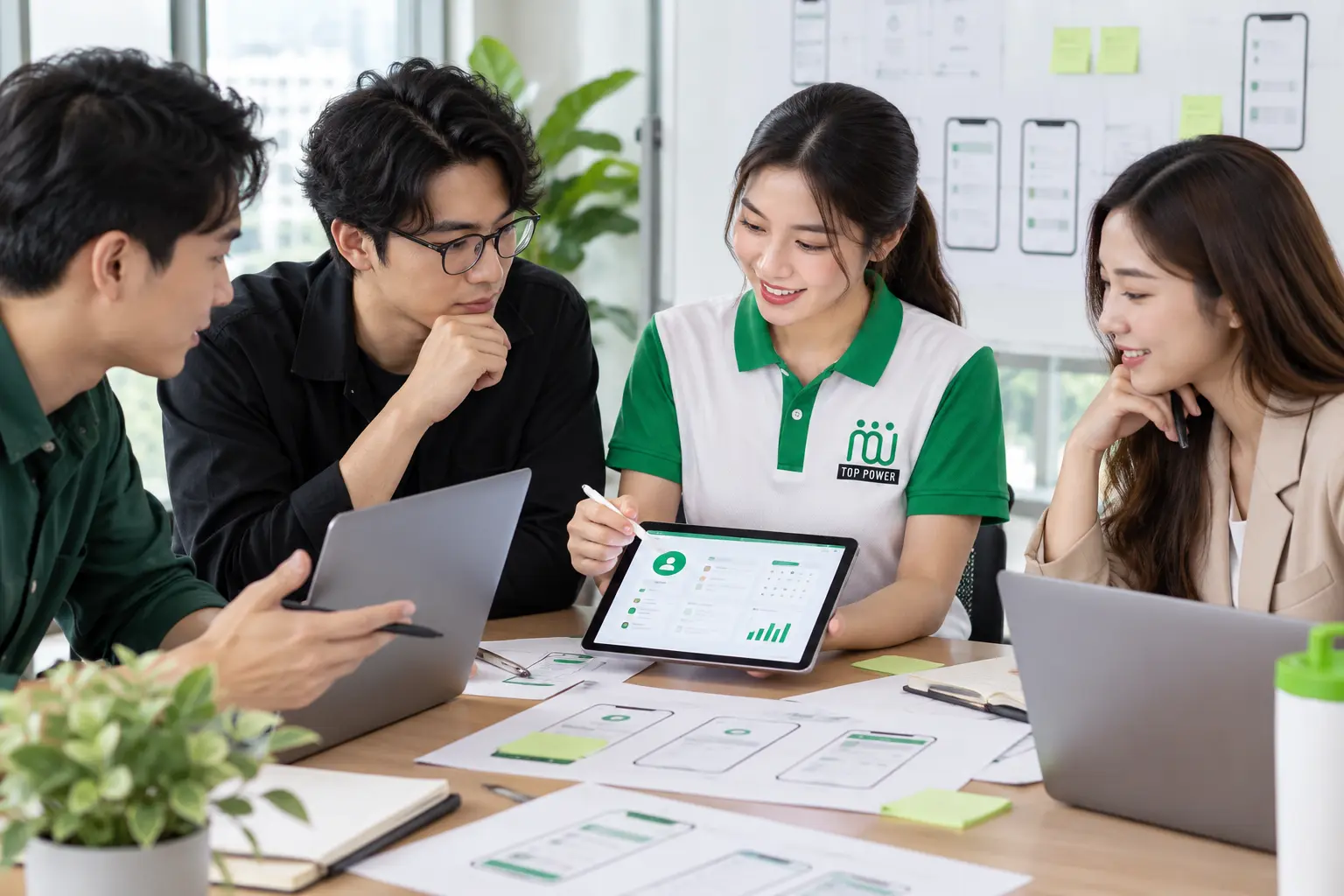 ทีมพัฒนาและเจ้าหน้าที่ TOP POWER ร่วมออกแบบระบบ EasyVWork